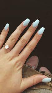 Matte Baby Blue Nails So Cute Baby Blue Nails Baby Blue Acrylic Nails Blue Coffin Nails