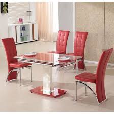 Dark grey marble effect dining table. Picasso Extending Red Dining Table And 4 Dining Chairs 4 Dining Chairs Dining Table Chairs Extendable Dining Table
