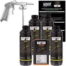 We suggest going the professional route, but if you do it yourself. Amazon Com U Pol Raptor Black Urethane Spray On Truck Bed Liner Kit W Free Spray Gun 4 Liters Automotive