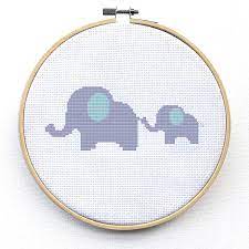 Check spelling or type a new query. Amazon Com Elephant Cross Stitch Kit Beginner Cross Stitch Pattern Baby Shower Gift Mama And Baby Cute Gray Elephants No Hoop Arts Crafts Sewing