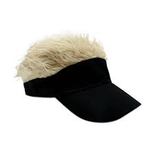 Novelty Sun Visor Cap Wig Peaked Adjustable Baseball Hat With Spiked Hair Spiked Hair Visor Cap Visor