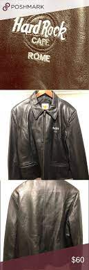 Vintage Hrc Leather Jacket Vintage Hard Rock Cafe Rome Woman S Leather Flight Jacket Hard Rock Cafe Jackets Cafe Jacket Vintage Leather Jacket Leather Jacket
