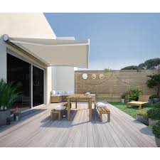 Store Banne Manuel Nori Coffre Integral 4 X 3 M Beige Store Banne Motorise Stores Exterieurs Terrasse Maison