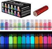 Glow in the Dark Pigment Powder, 12 Color 0.7oz/20g Epoxy Resin Luminous  Powder Set for Resin Art, Nail Art, Acrylic Paint and DIY Crafts, Gift for  ...