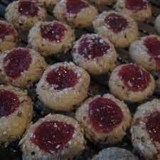 Press an indentation with finger into each. Austrian Jam Cookies Recipe Austrian Recipes Jam Cookies Recipes