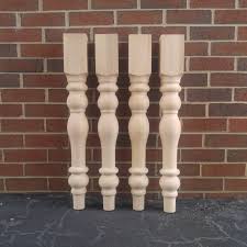 Other than that it was fine. Unfinished Cottage Farmhouse Dining Table Legs Turned Wood Legs Design 59 Inc