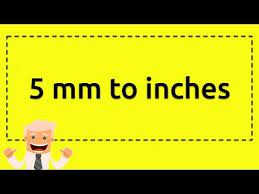 5.1 mm to inches fraction. 5 Mm To Inches Youtube