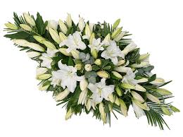 White Lily Casket Spray Buttercups Daisies Florist Birmingham Name png flowers,white funeral flowers png.