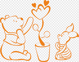 Winnie The Pooh Cochinillo Dibujo De Dibujos Animados Winnie The Pooh Amor Comida Texto Png Pngwing