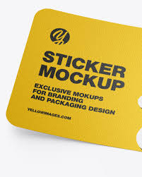 Including multiple different angles and views with clean empty space to add your own design on top of the free mockup. Textured Sticker Mockup In Stationery Mockups On Yellow Images Object Mockups