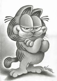 Vizcarra Joan Original Pencil Drawing Garfield W B Disney Character Drawings Badass Drawings Cartoon Pencil Drawing