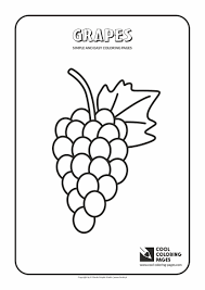 Simple And Easy Coloring Pages Grapes Coloring Worksheets For Kindergarten Easy Coloring Pages Coloring Pages