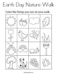 It really helped our bible study group bond in a wonderful and creative way. Earth Day Nature Walk Coloring Page Twisty Noodle