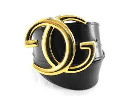 Black And Gold Gucci Belt Black Leather Gg Interlocking Gold Belt 232510 This Item Will Ship Out Immediately Previously Owned Unless Otherwise Black Leather Belt Gucci Black Leather