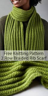 But with knit one, purl two stitches, you'd wind up with a combination of knits and purls. Free Knitting Pattern For 2 Row Repeat Braided Rib Scarf More 2 Row Repeat Kni Knitting Patterns Free Scarf Easy Scarf Knitting Patterns Knitting Accessories