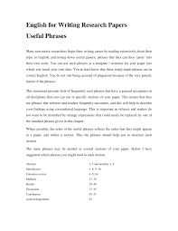 But as a matter of fact, examining at any type of greater university differs. Pdf Useful Phrases For Writing Research Papers