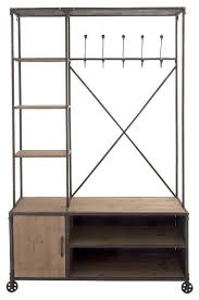Seirione bamboo coat rack design and me clothing rack is to. Metal Wood Clothes Rack Industrial Clothes Racks By Brimfield May Houzz