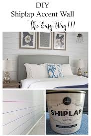 Shiplap Accent Wall The Easy Way The Honeycomb Home In 2020 Shiplap Accent Wall White Shiplap Wall Shiplap Bedroom