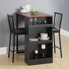 Black 3 Piece Counter Height Bar Dining Set Table Chairs Home Modern Bistro Pub Dekorasi Dapur Ide Dapur Dekorasi Apartemen Kecil