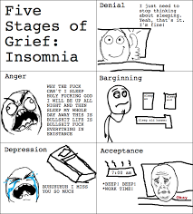 5 stages of grief meme funny. Insomnia Rage Comic The Five Stages Of Grief Know Your Meme