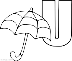 Download and print these printable umbrella coloring pages for free. Uppercase U And An Umbrella Coloring Page Coloringall