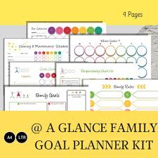 Household Planner Family Planner Printable Family Goal