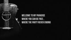 spoke welcome to my paradise / intro d f#m em a / d f#m come and take a look out through my eyes em a and you decide why people act this way d f#m people thieving, fighting, telling lies. Steven The Coconut Treez Welcome To My Paradise Official Lyric Video Youtube