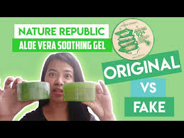 Grown in drier climates such as those of africa and india, this herbal remedy can provide natural relief for a variety of conditions including dry skin and severe acne. Nature Republic Aloe Vera Soothing Gel Original Vs Fake Youtube
