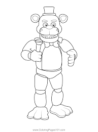 Chica the chicken, bonnie the hare, foxy the fox and the boy. Freddy Fazbear Fnaf Coloring Page For Kids Free Five Nights At Freddy S Printable Coloring Pages Online For Kids Coloringpages101 Com Coloring Pages For Kids