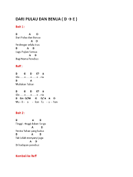 Verse 1 dari pulau dan benua terdengar selalu t'rus lagu pujian semua bagi nama penebus. Chord Lagu 25 Des 2016