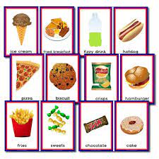Sorting Cards Ourselves Unhealthy Food Pi Healthy And Unhealthy Food Unhealthy Food Food Flashcards