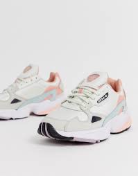 Adidas Originals Falcon In White Tint And Trace Pink Sneakers Adidas Shoes Shoes