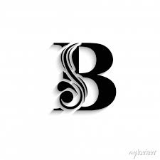 Alphabet index coloring pages for kids alphabet coloring pages upper case, lower case and cursive next 10 > what beings with aa coloring page. Letter B Black Flower Alphabet Beautiful Capital Letters With Fototapete Fototapeten Gelb In Vintage Myloview De
