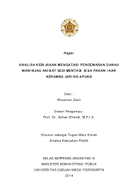 • sisa domestik juga termasuk sisa pukal (bulky waste) yang memerlukan cara pengendalian yang khusus. Top Pdf Langkah Mengatasi Pencemaran Sungai 123dok Com