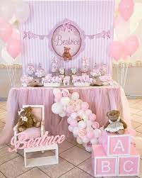 Teddy Bear Party Theme Letsparty Teddybearparty Teddybear Party Babyeve Girl Baby Shower Decorations Baby Girl Shower Themes Girl Baby Shower Centerpieces