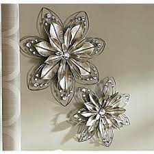 Set Of 2 Lillia Flower Wall Art Metal Flower Wall Art Flower Wall Art Metal Flowers
