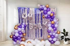 Baby Shower Party Decorations With Beautiful Backdrops And Balloons In Jaipur