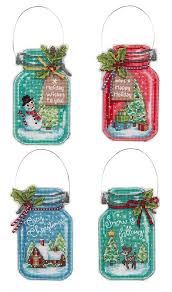 Counted cross stitch patterns are not just a great craft to enjoy but it can provide the perfect gift and even a memento of history. Christmas Jar Counted Cross Stitch Ornaments Kit Cross Stitch Christmas Cross Stitch Counted Cross Stitch