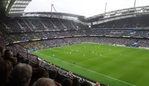 The etihad, standing in the eastern area. Etihad Stadium Manchester The Stadium Guide