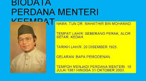 Lembaga kemajuan tanah persekutuan (felda). Senarai Perdana Menteri Malaysia Dan Gelaran