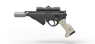 Blaster Pistol Night Sniper X 8 From Star Wars 3d Model In 2020 Star Wars Star Wars Guns Sniper