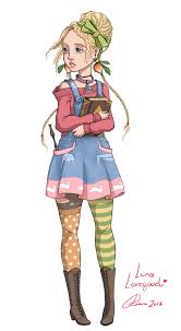 In Order Of The Phoenix There Is A Description Of Luna Wearing Large Orange Radishes As Earrings And I Felt Like Drawing Her After Listening To The Audio Magie