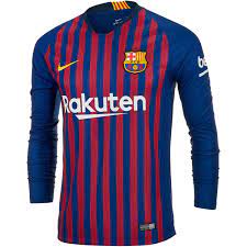 Officially licensed jerseys from soccerpro.com are virtually indistinguishable from the apparel worn by barça players on. 2018 19 Nike Barcelona Home L S Jersey Soccerpro