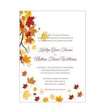 Falling Leaves Wedding Invitation Fall Orange Yellow Wedding Invitations Leaves Fall Wedding Invitations Wedding Invitations Printable Templates