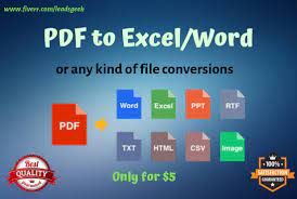 For Only 5 I Will Convert Pdf To Excel And Word For You Welcome To Leadsgeek S Gighello I M Leadsgeek A Professional Lead Generation And D Words Excel Pdf
