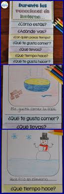 Spanish Winter Vacation Questions Flip Book Students Answer Spanish Interactive Notebook Activities Spanish Classroom Activities Spanish Interactive Notebook