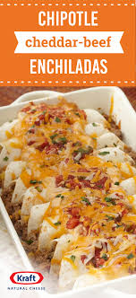 Chipotle Cheddar Beef Enchiladas Cream Cheese Cheddar And A Chipotle Pepper Give These Beef Enchiladas Th Mexican Food Recipes Easy Beef Enchiladas Recipes