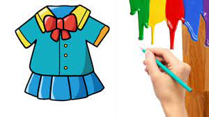 Contoh sketsa mewarnai gambar sekolah tk. Belajar Cara Menggambar Baju Cewek Lucu Untuk Anak Prrempuan Balita Paud Tk Sd Smp Youtube