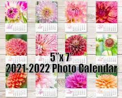 Calendar 2021 calendar 2022 monthly calendar pdf calendar add events calendar creator adv. 2021 2022 Dahlia Desk Calendar 5x7 Academic Year Calendar Etsy