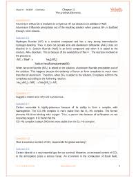 Ncert Solutions For Class 11 Chemistry Chapter 11 The P Block Elements Free Pdf 11th Chemistry Chemistry Physical And Chemical Properties